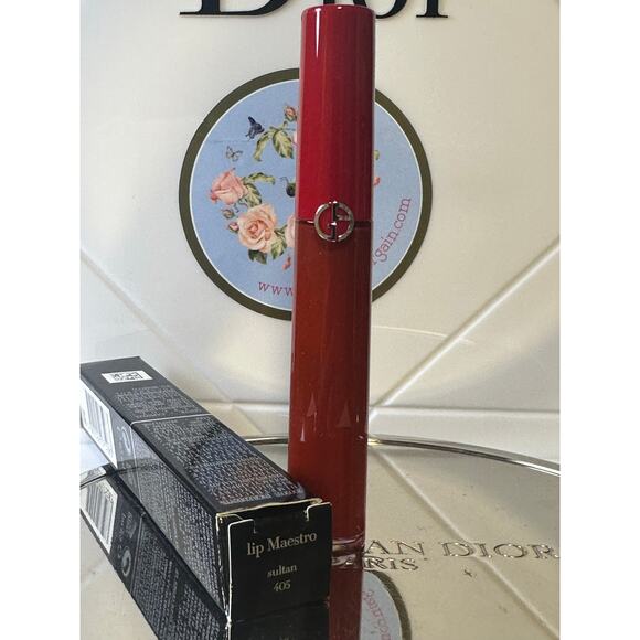 Giorgio Armani lip Maestro Intense Velvet 405  SULTAN  65 mL- NEW in BOX - Picture 3 of 3